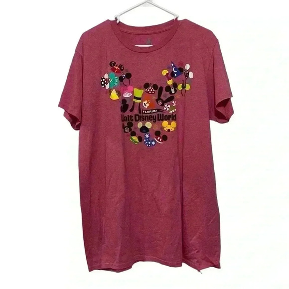Disney Tops - Disney Parks Florida Women Adult Pink Mickey Ears Winnie the Pooh Characters XL
